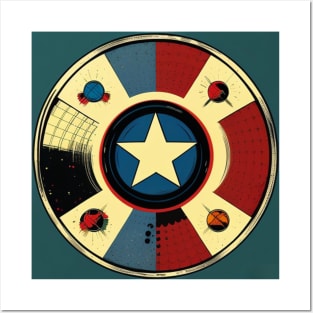 Patriotic Star Vinyl Record Posters and Art